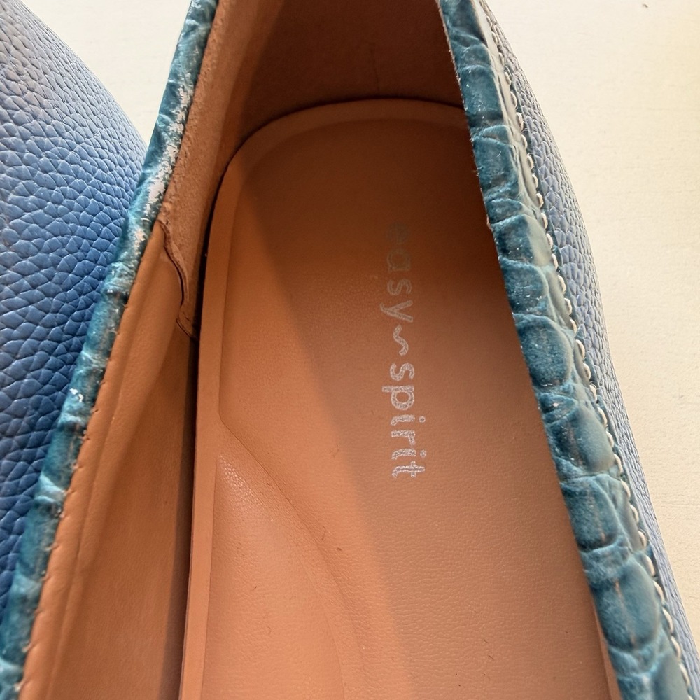 Easy Spirit Women's Megan Slip On Loafers Blue Croc Horse Bit Gorpcore - Picture 4 of 12